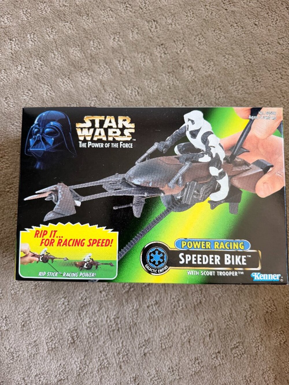 Vintage Collectible Star Wars Power Racing Trooper Speeder Bike by Kenner